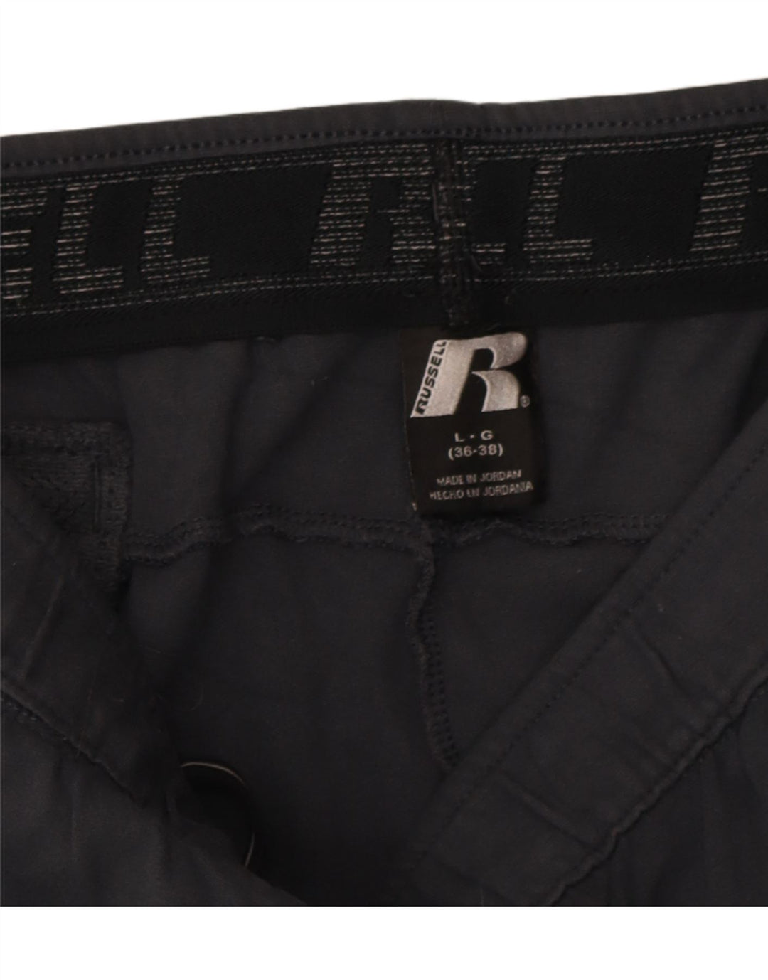 RUSSELL ATHLETIC Mens Tracksuit Trousers Large Grey Rayon Vintage Russell Athletic and Second-Hand Russell Athletic from Messina Hembry 