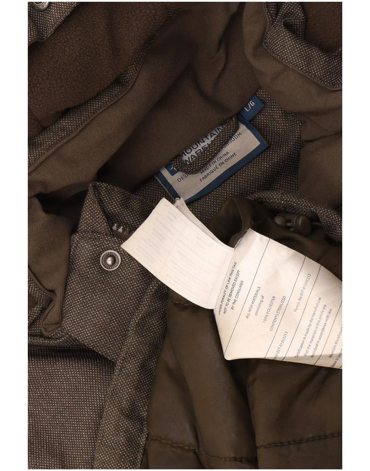 Mountain Warehouse muška parka jakna s kapuljačom UK 40 veliki kaki poliester