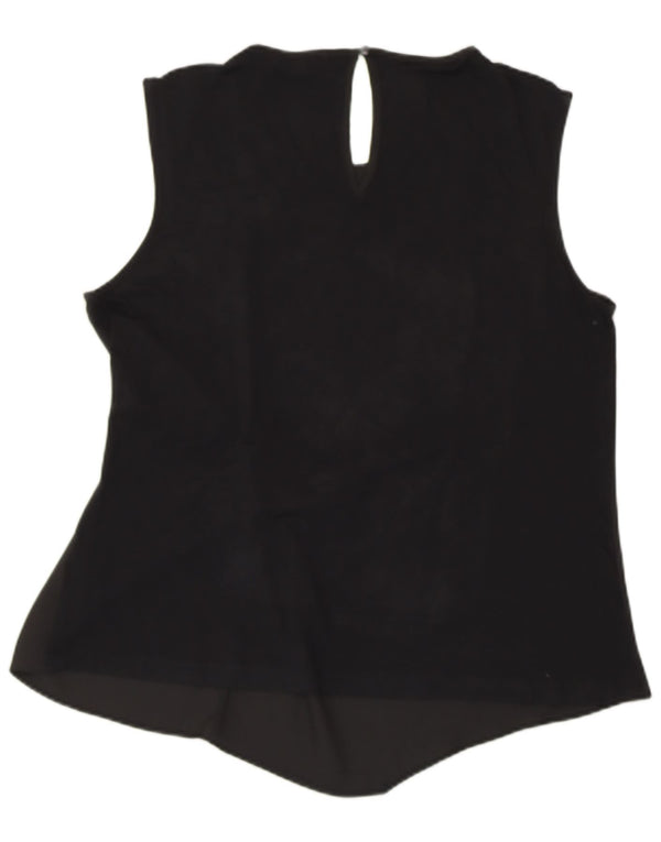 WAREHOUSE Ženska majica bez rukava UK 16 Velika crna viskoza