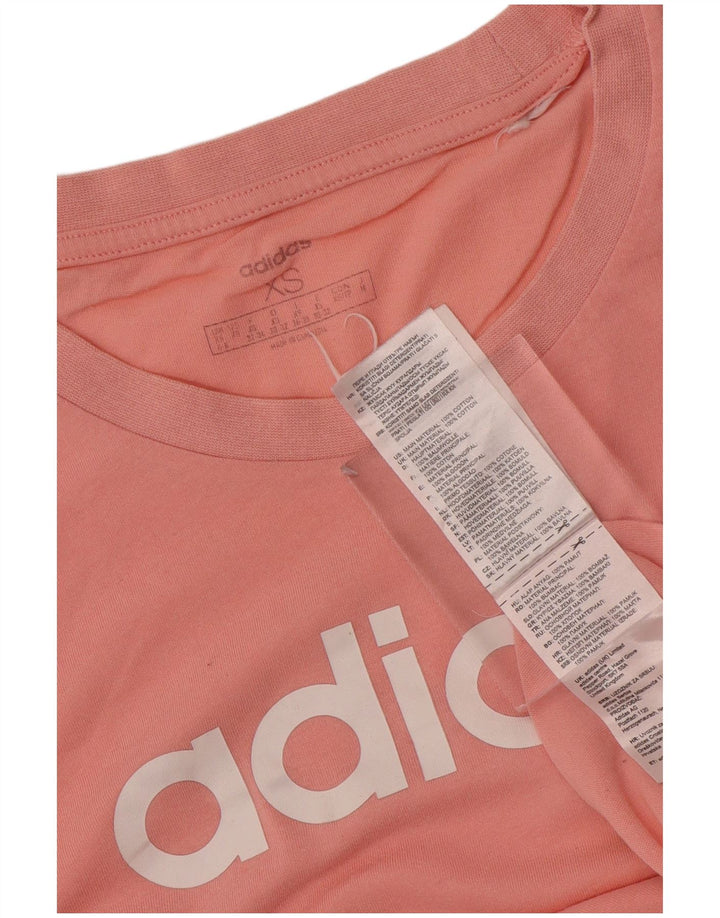 ADIDAS ženska majica kratkih rukava s grafičkim motivima UK 4/6 XS, ružičasti pamuk