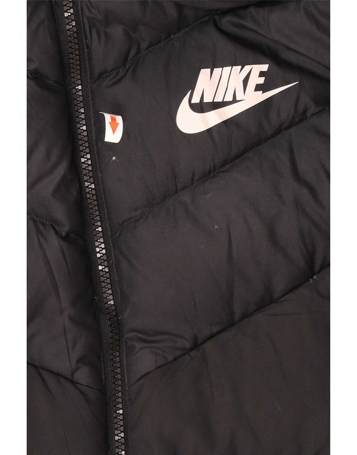 Nike muška podstavljena jakna s kapuljačom UK 38 srednji crni poliester