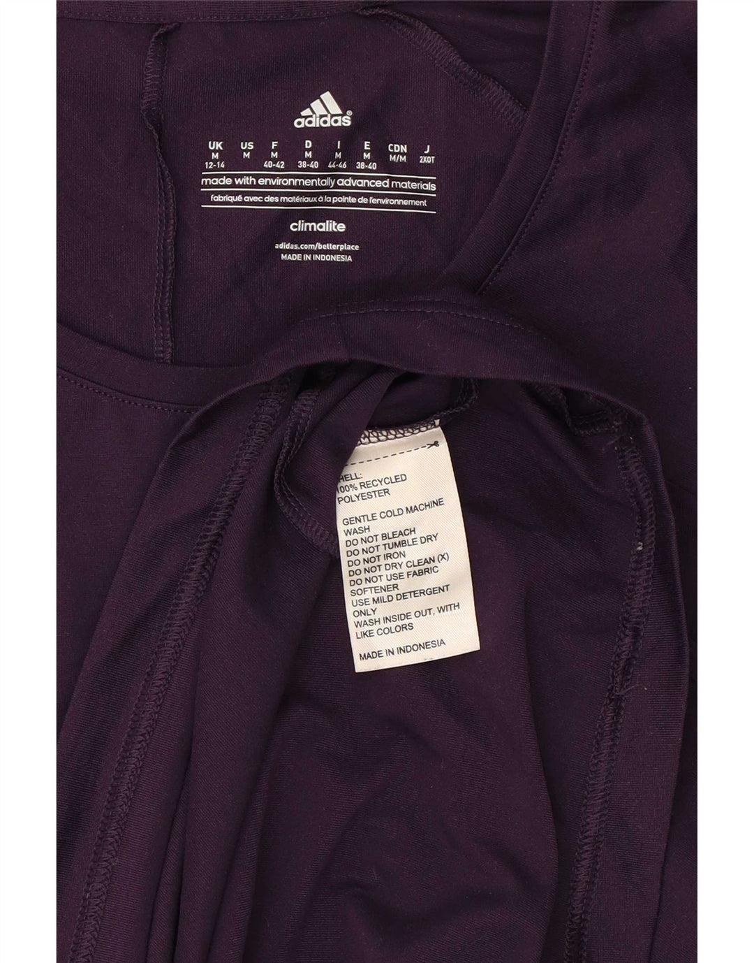 Adidas ženska majica kratkih rukava Climalite UK 12/14 srednje ljubičasta poliester