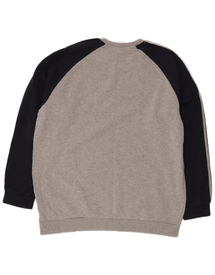 ADIDAS muški džemper 2XL sivi pamuk u boji