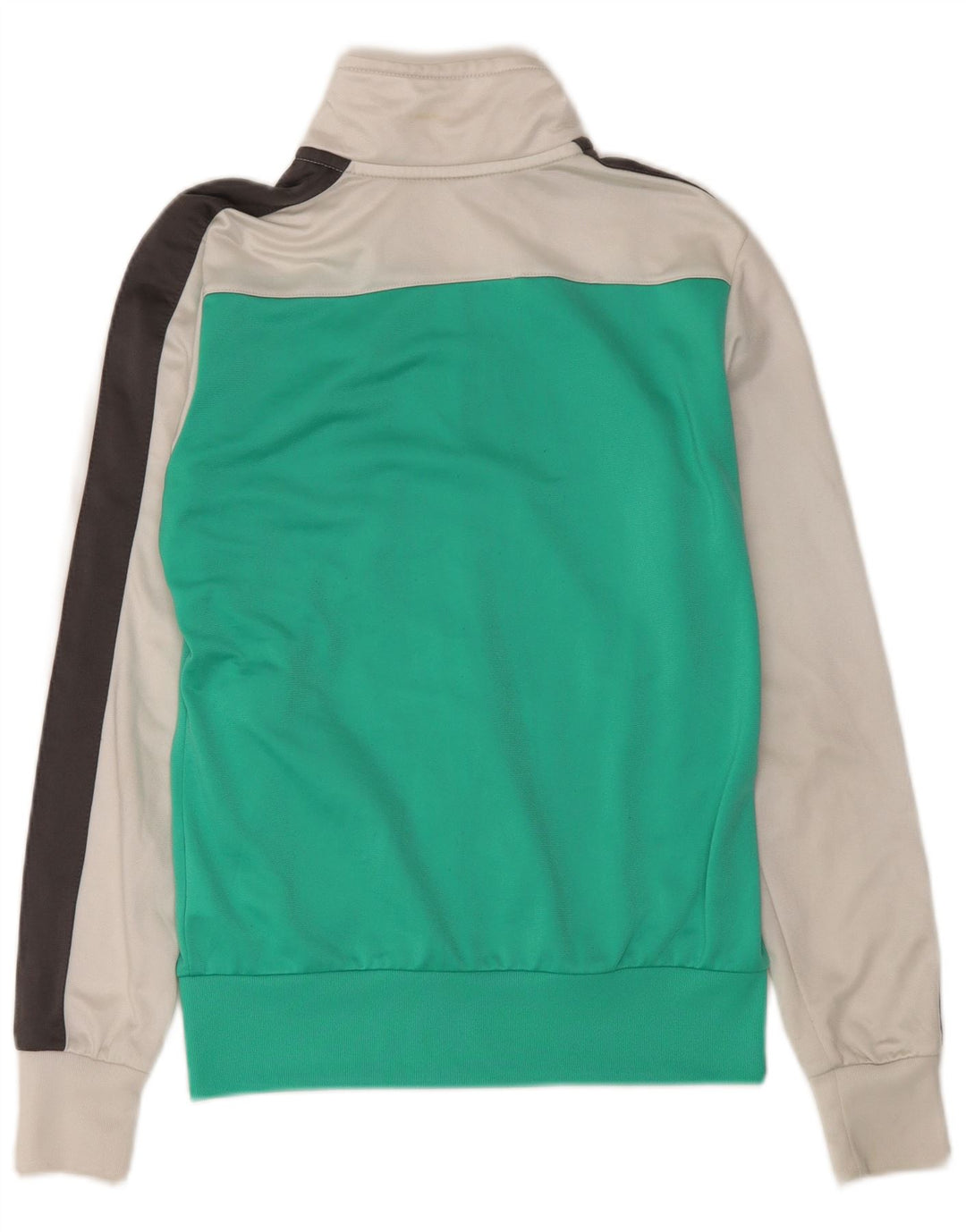NIKE Womens Graphic Tracksuit Top Jacket UK 12 Medium Green Colourblock