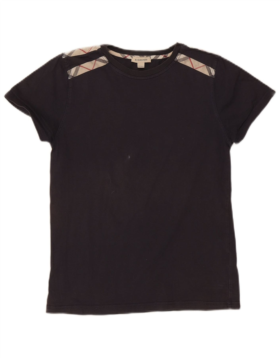 BURBERRY Girls T-Shirt Top 13-14 Years Navy Blue Cotton Vintage Burberry and Second-Hand Burberry from Messina Hembry 