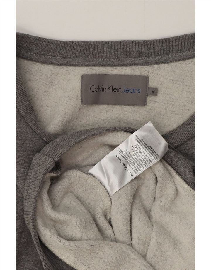 Calvin Klein Jeans Ženska majica s kratkim rukavima UK 14 Srednje siva s mrljama