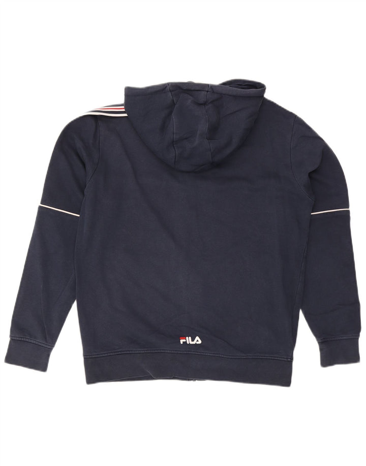 Fila muški pulover s kapuljačom s patentnim zatvaračem srednje tamnoplave pruge