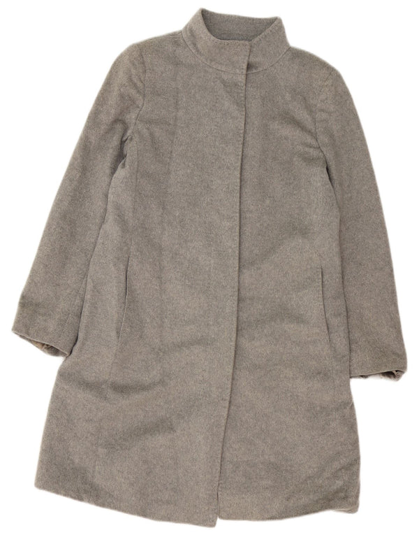 Max Mara Womens Overcoat UK 10 Small Grey Wool