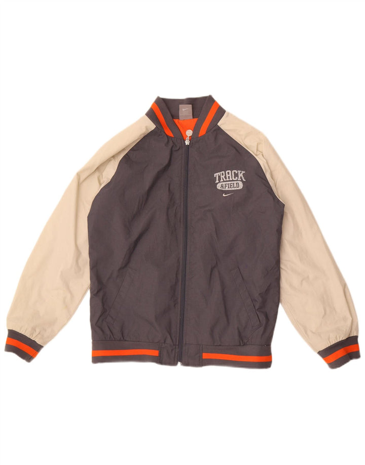 Nike Boys Track & Field Bomber jakna 12-13 godina Large Grey Colourblock