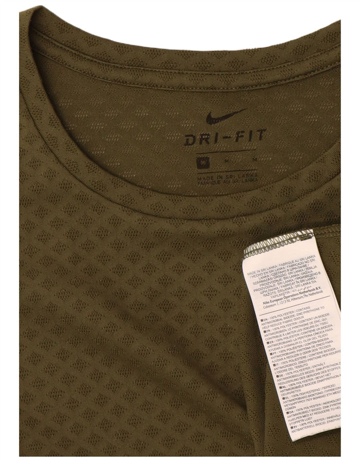 Nike Dri Fit T-Shirt Top srednji kaki geometrijski poliester