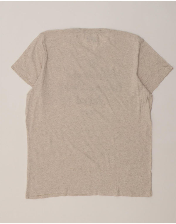 Wrangler Mens Regular Graphic T-Shirt Top XL Beige Flecked Cotton