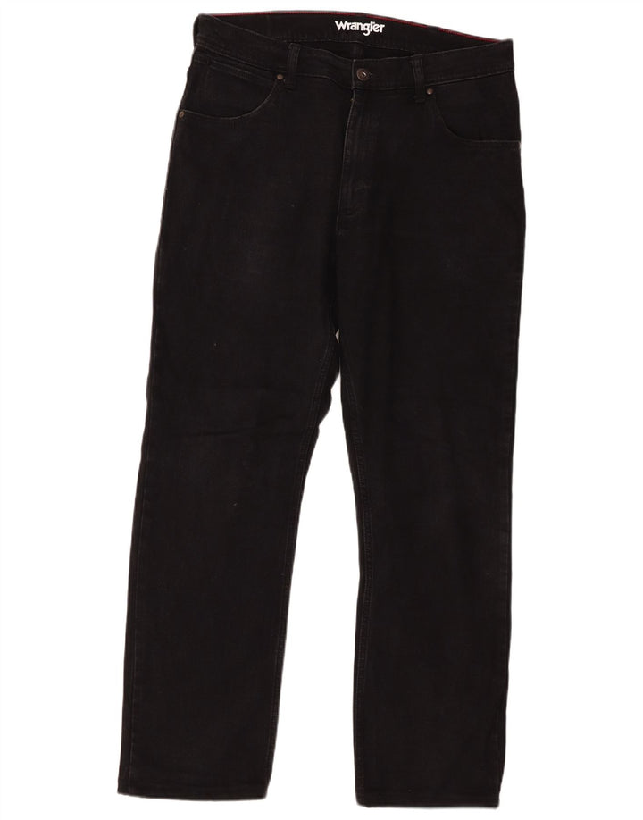Wrangler muške ravne traperice W34 L29 crni pamuk