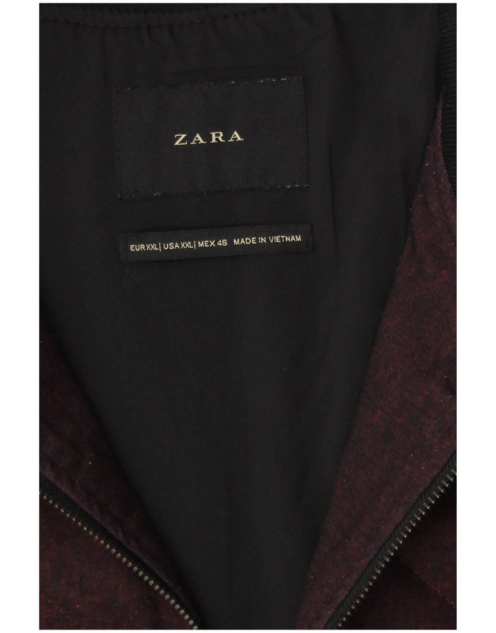 Zara muška prošivena bomber jakna UK 44 2XL Bordo