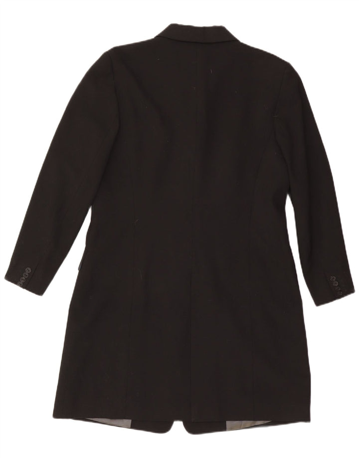 Zara ženska duga jakna sa 4 gumba EU 44 XL crni poliester