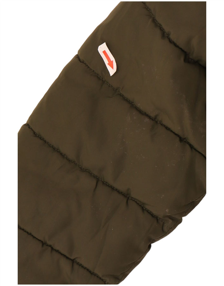 Podstavljena jakna s kapuljačom za djevojčice Mountain Warehouse 12-13 godina kaki poliester