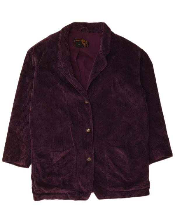 EDDIE BAUER Ženska prevelika jakna s 3 gumba UK 10 Mala bordo