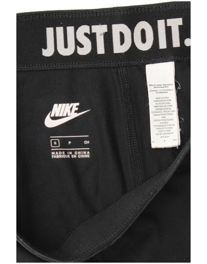 Nike ženske grafičke tajice UK 10 male crne pamučne