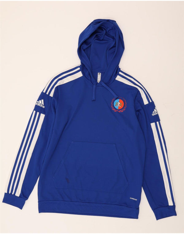 ADIDAS muška majica s kapuljačom Aeroready, veliki plavi poliester