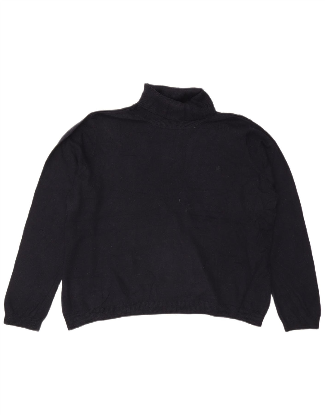 RALPH LAUREN Ženski pulover s rol izrezom UK 20 2XL Mornarsko plava svila