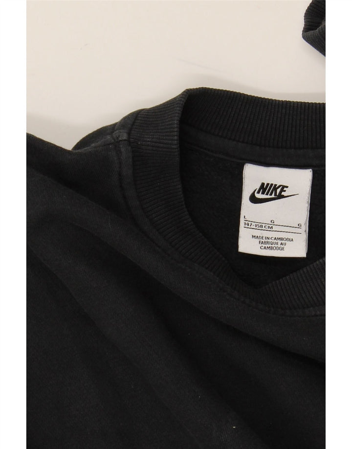 NIKE Boys Sweatshirt Džemper 12-13 Years Large Black