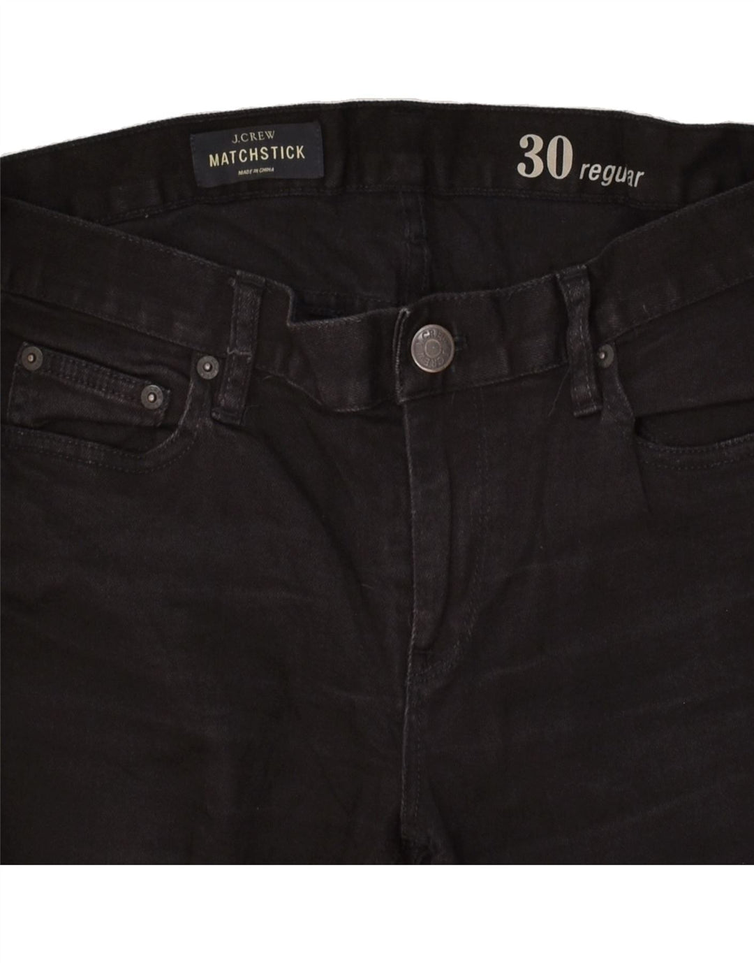 J. CREW Womens Matchstick Regular Straight Jeans W30 L30 Black Cotton | Vintage J. Crew | Thrift | Second-Hand J. Crew | Used Clothing | Messina Hembry 
