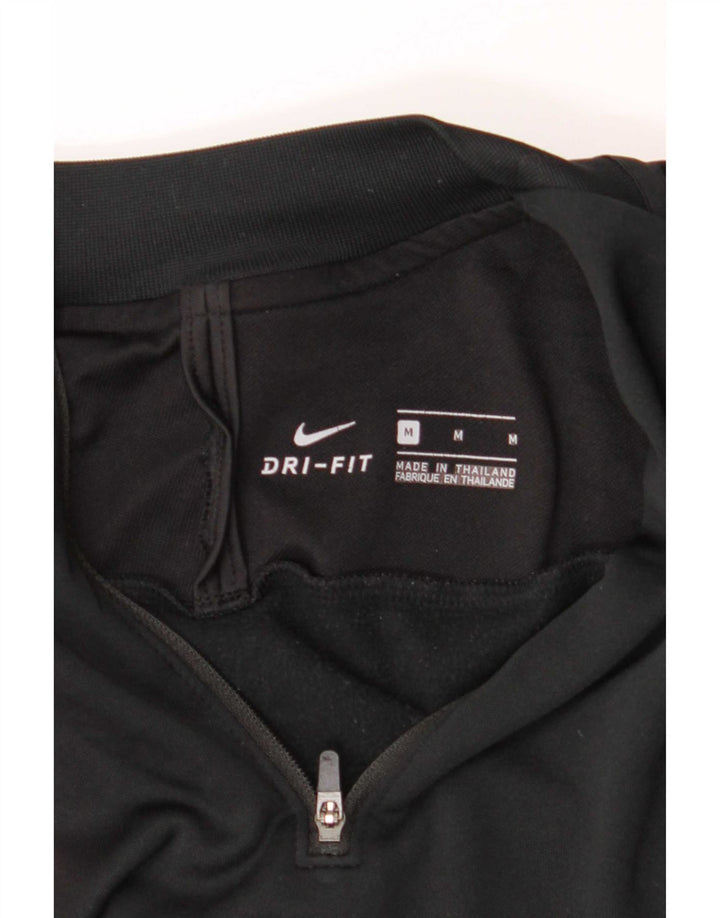 Nike Dri Fit majica s izrezom i srednjim gornjim dijelom trenirke u crnoj boji
