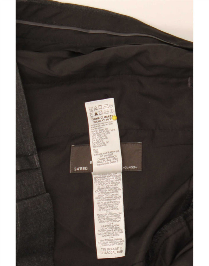 Marks & Spencer muške hlače standardnog kroja W34 L31 sivi poliester