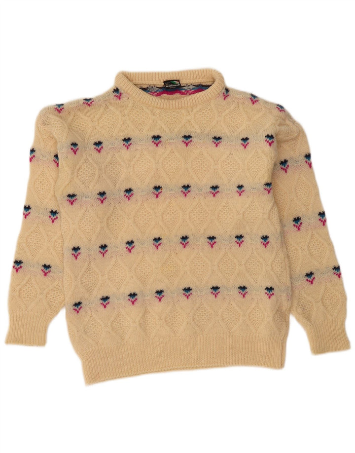 WALBUSCH Ženski džemper s kornjačevim ovratnikom UK 16 Large Beige Fair Isle