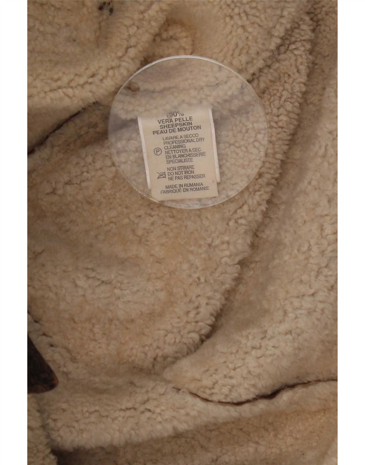 Marlboro Classics Mens Shearling Jacket UK 42 XL Smeđa ovčja koža