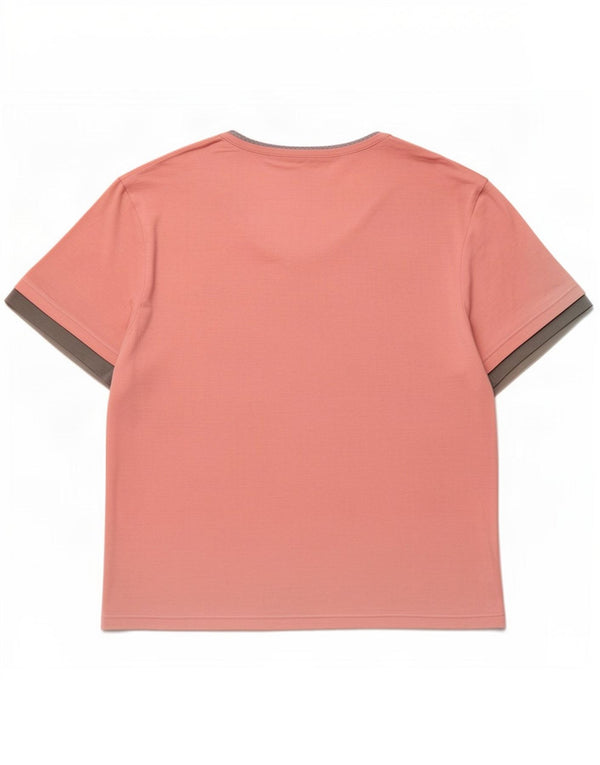 Gymnasium Womens Graphic T-Shirt Top UK 18 XL Pink Argyle/Diamond Viscose