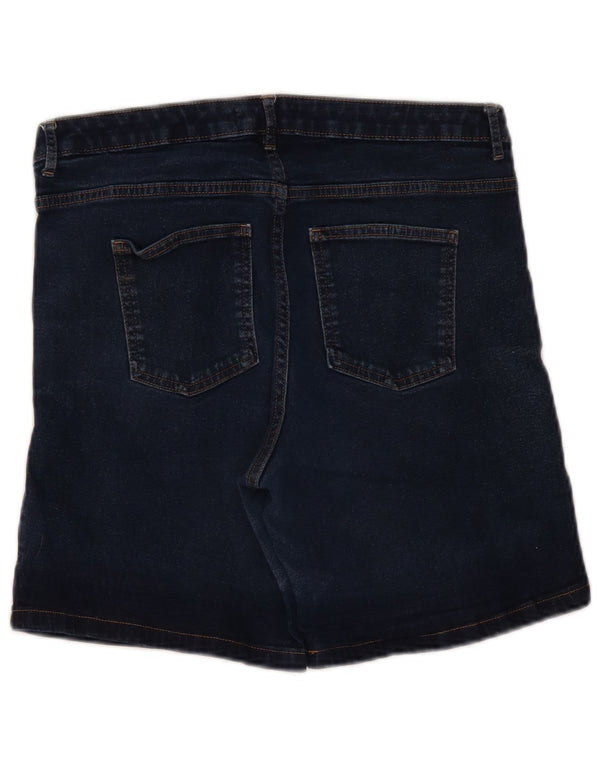 Marks & Spencer ženske traper kratke hlače UK 14 Large W34 tamnoplavi pamuk