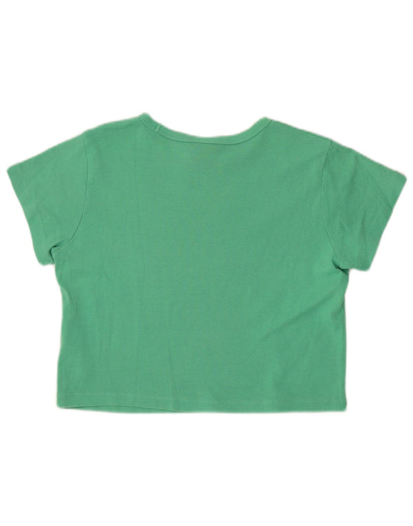 Nike Ženska skraćena majica kratkih rukava UK 14 Large Green Cotton