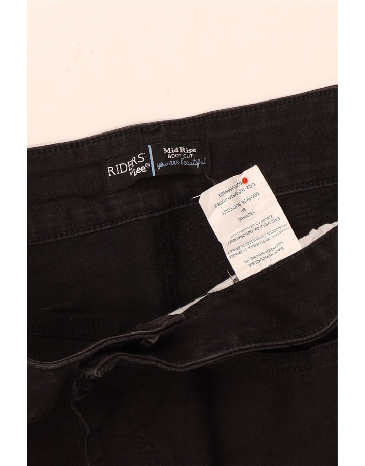 Lee ženske traperice srednjeg uspona Riders Bootcut US 8 srednje W30 L29 crni pamuk