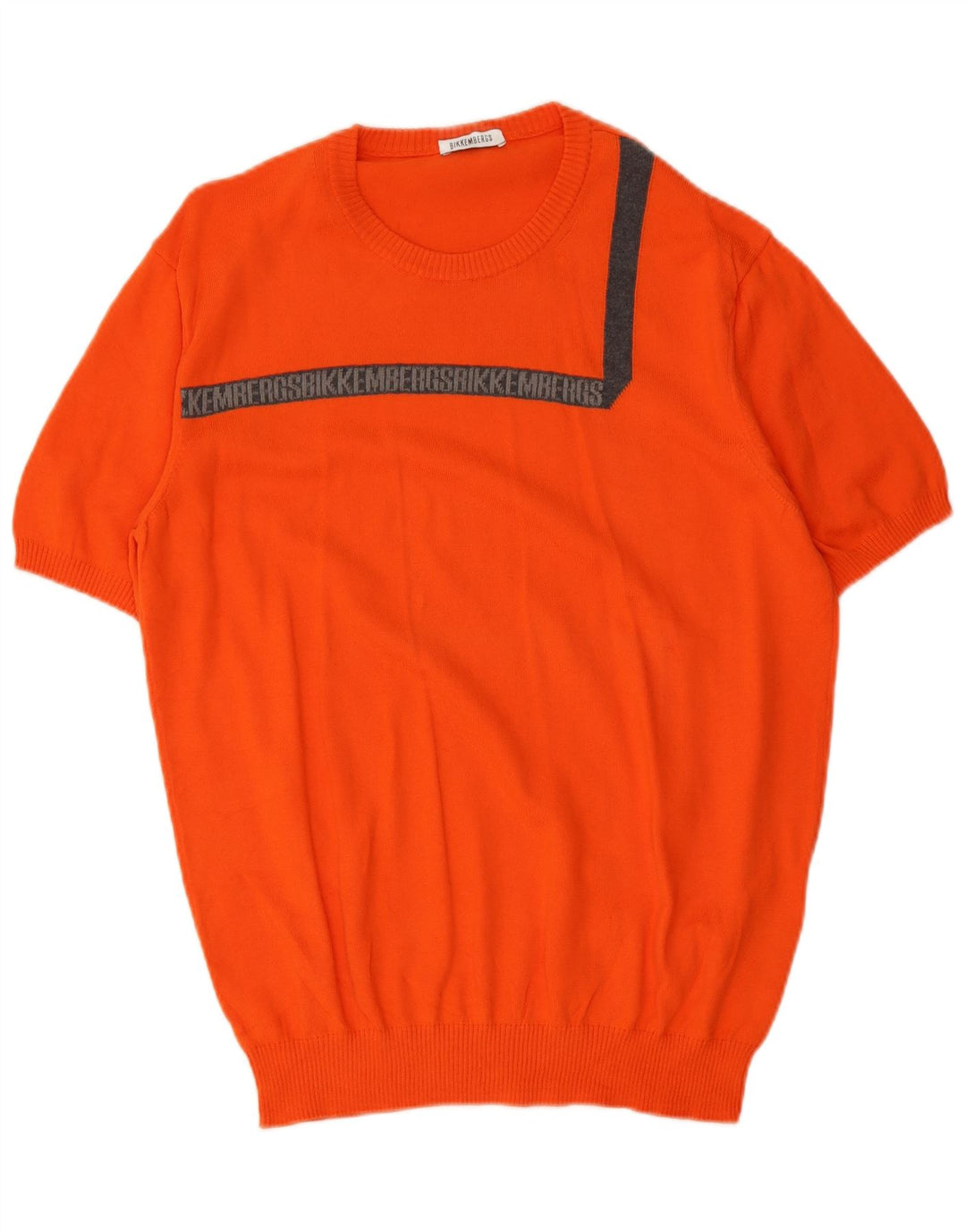 Bikkembergs muški pulover s okruglim izrezom, veliki narančasti pamuk