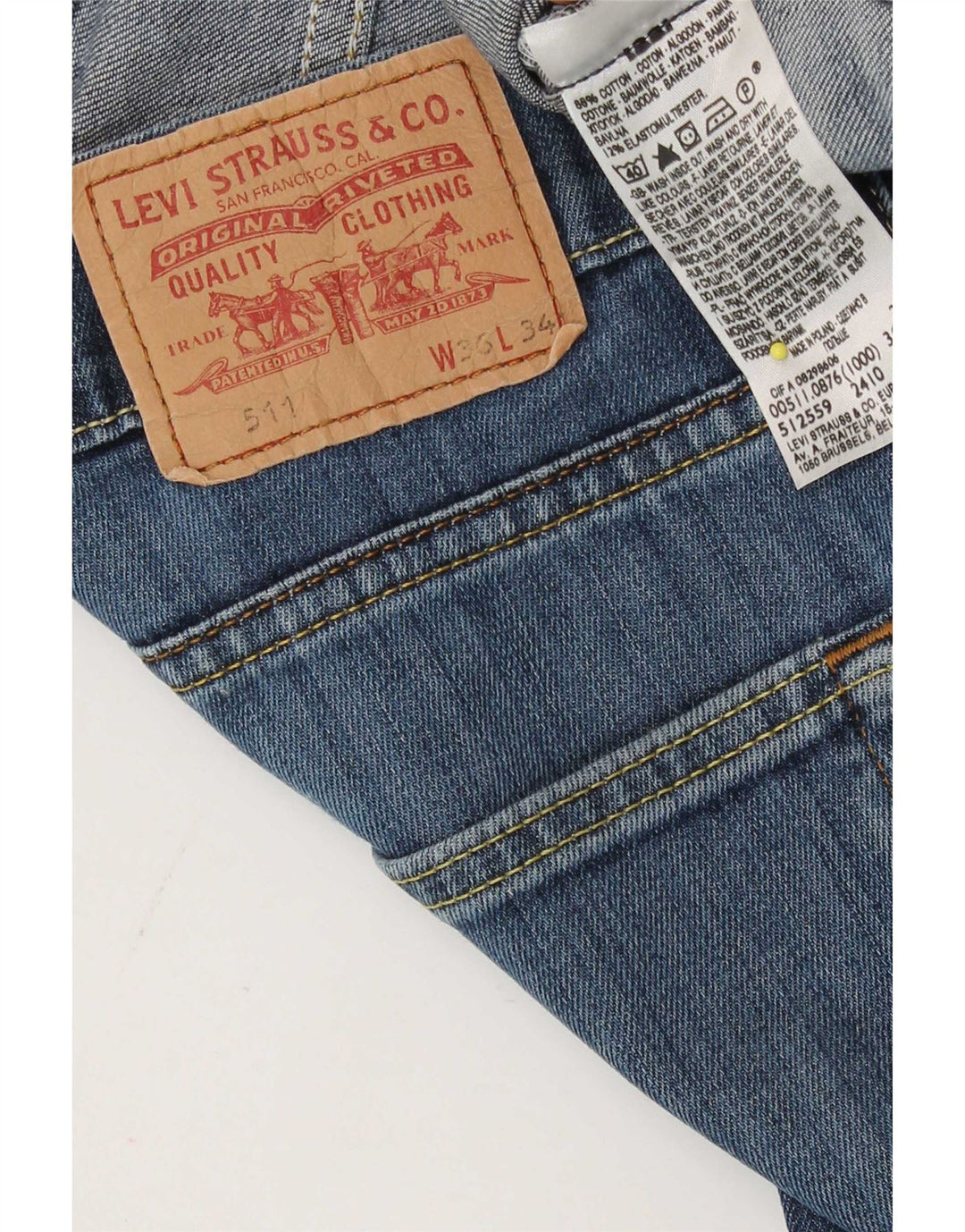 Levi's ženske 511 uske traperice W36 L27 plavi pamuk