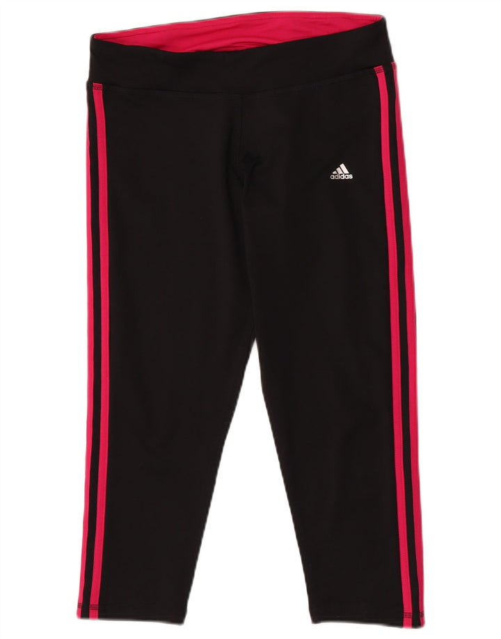 Adidas ženske Climalite Capri tajice UK 12/14 Srednje crni poliester