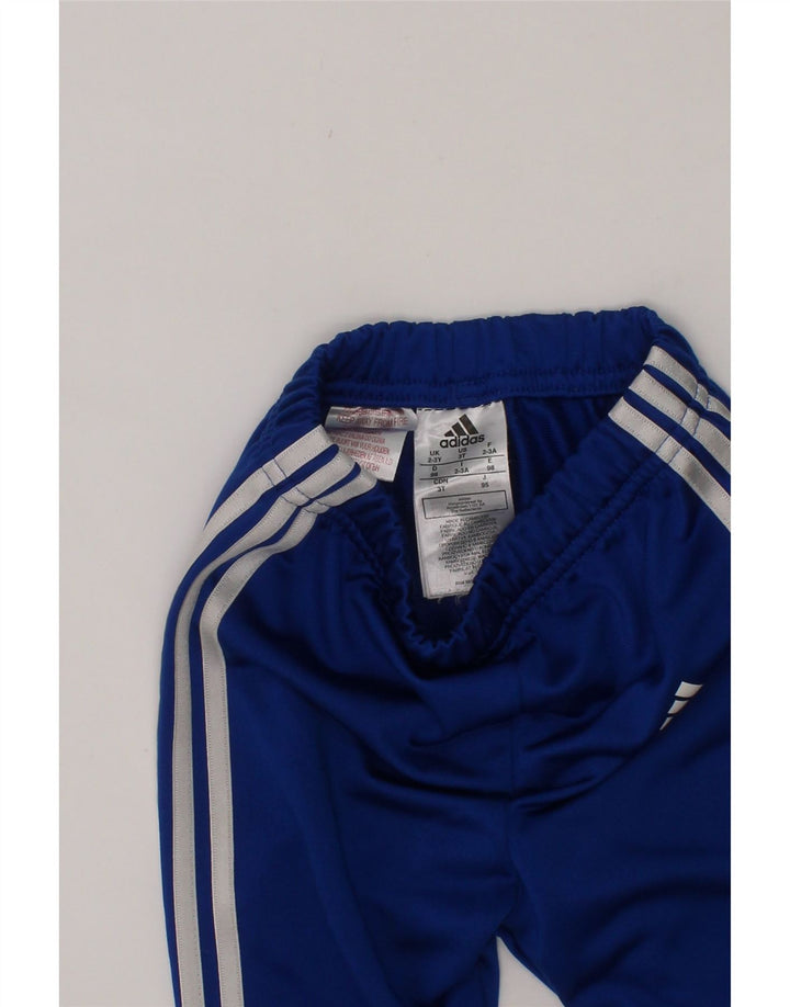 ADIDAS Boys Tracksuit Trousers 2-3 Years  Blue Polyester Vintage Adidas and Second-Hand Adidas from Messina Hembry 