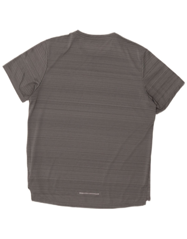 Nike Mens Dri Fit T-Shirt Top Large Grey Polyester