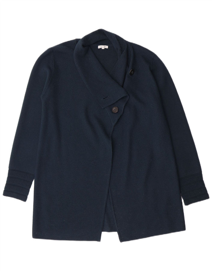 JIGSAW Womens Cardigan Sweater UK 14 Medium Navy Blue Wool