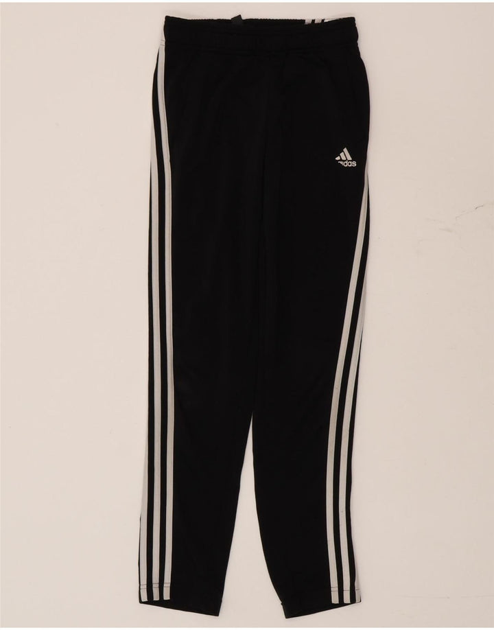 Adidas Hlače za trenirku za dječake 11-12 godina, crne poliesterske