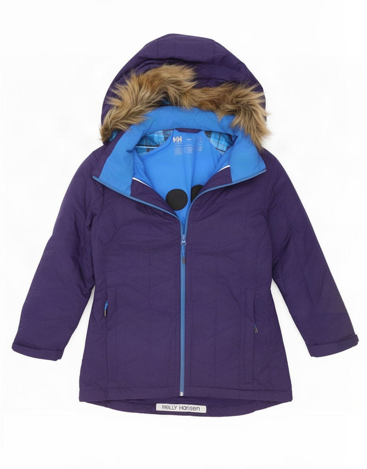 Helly Hansen ženska skijaška jakna s kapuljačom UK 14 veliki ljubičasti poliester