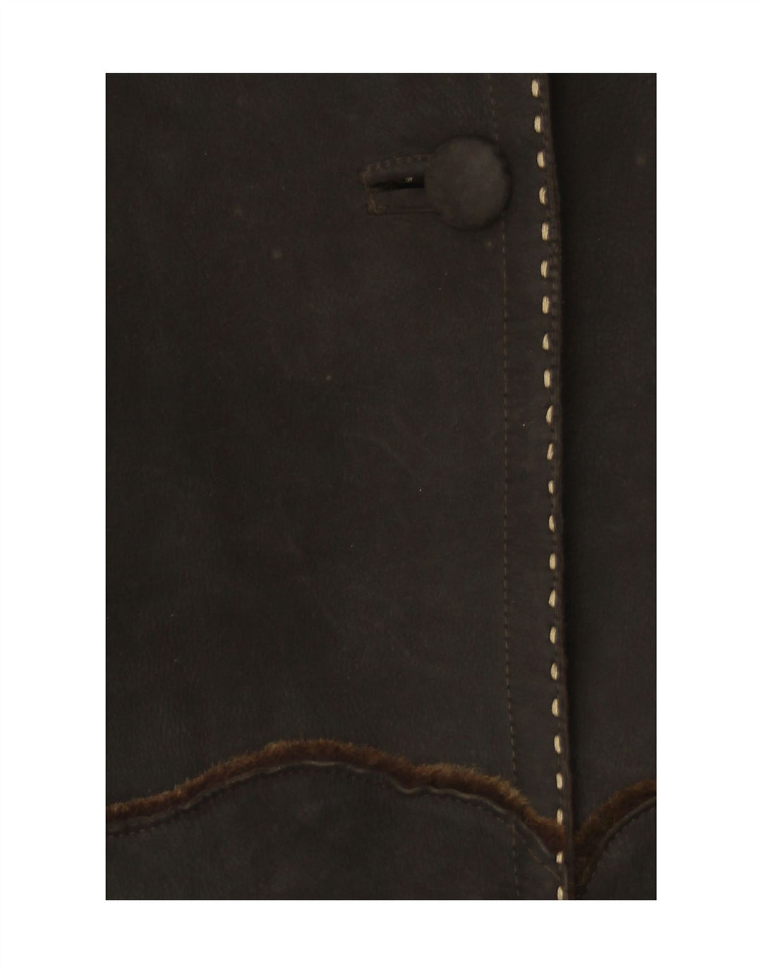 VINTAGE ženski kaput od brušene kože UK 16 Veliki smeđi