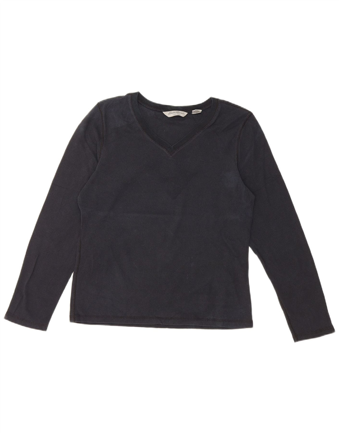 EDDIE BAUER Ženska majica dugih rukava UK 14 Srednje crni pamuk