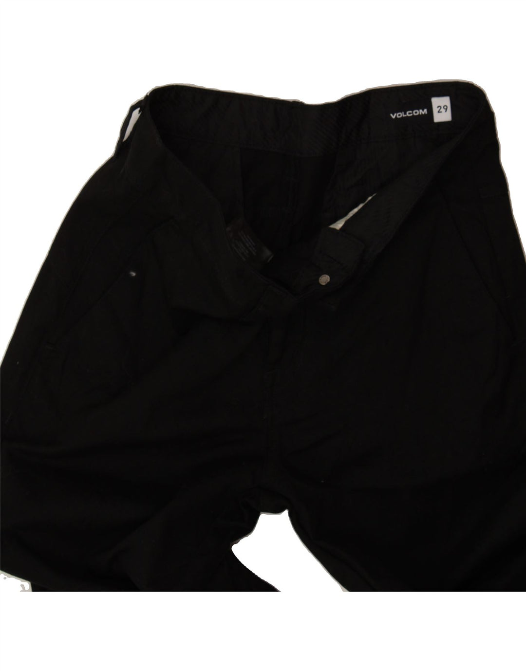 VOLCOM Womens Slim Casual Trousers W29 L29 Black Cotton Vintage Volcom and Second-Hand Volcom from Messina Hembry 