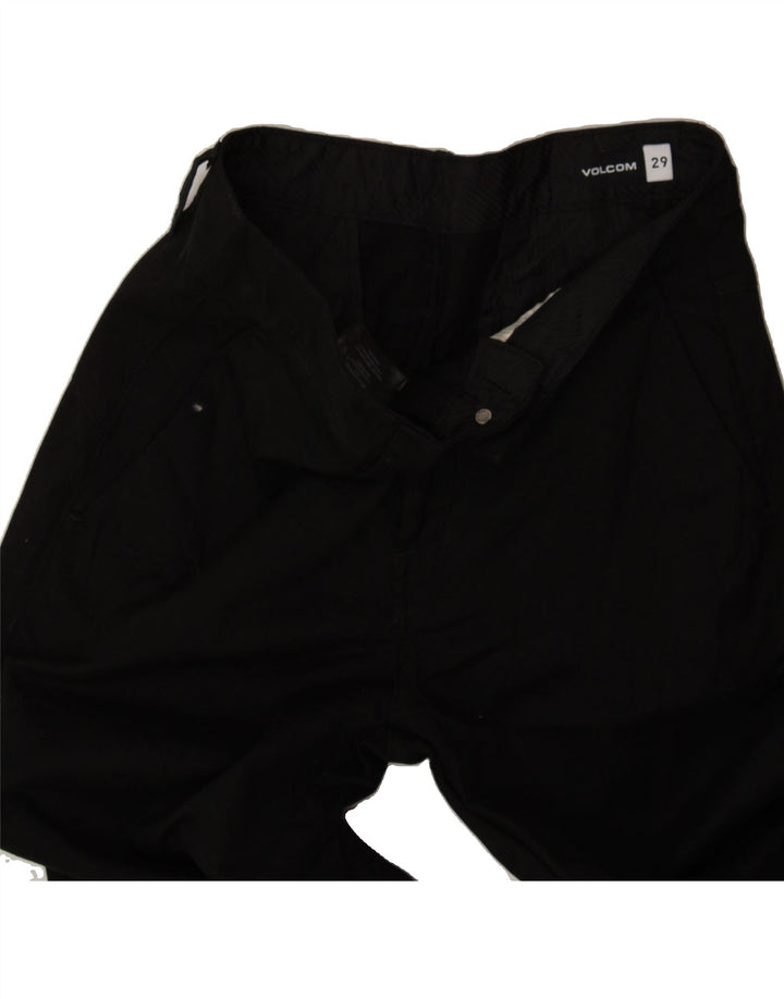 VOLCOM Womens Slim Casual Trousers W29 L29 Black Cotton Vintage Volcom and Second-Hand Volcom from Messina Hembry 