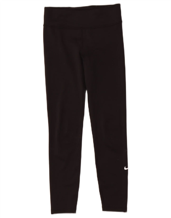 Nike Girls Dri Fit Leggings 10-11 Years Medium Black Poliester