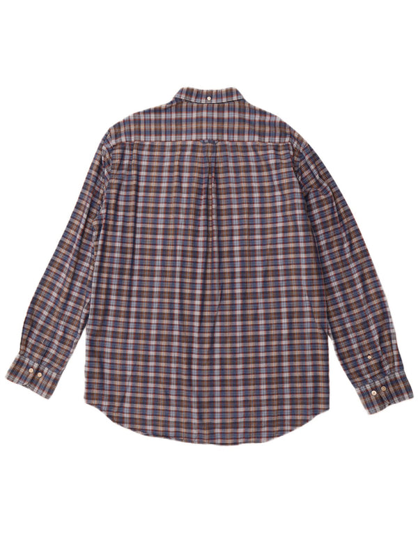 GANT Muška košulja standardnog kroja, veličina 43/44 17 1/2 XL tamnoplavi karirani pamuk