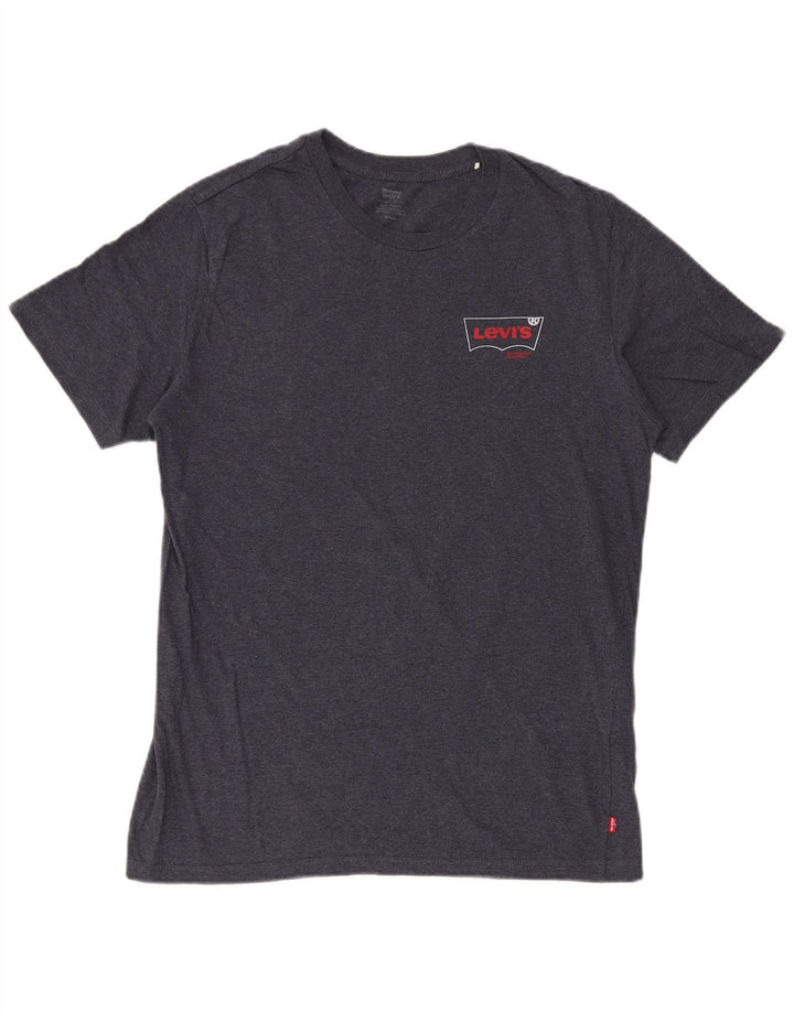 Gornji dio muške majice kratkih rukava Levi's srednje tamnoplavi flekasti pamuk