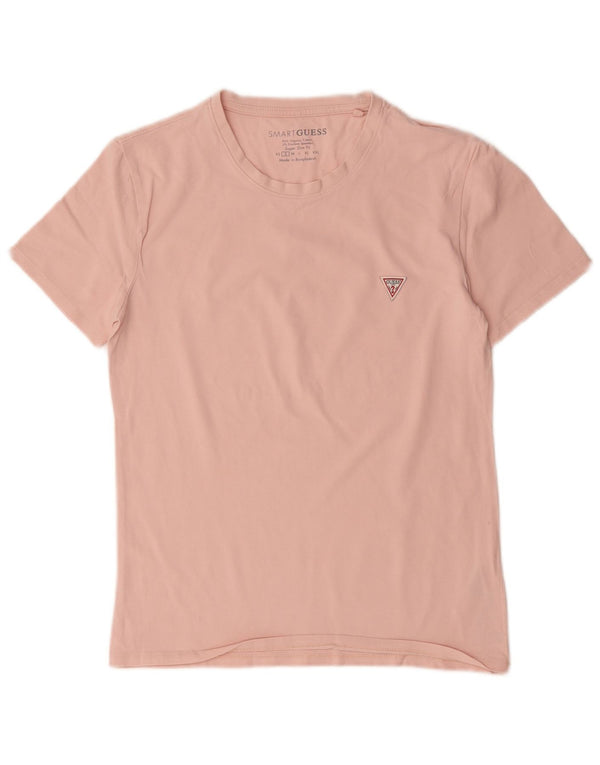 Guess ženska super tanka majica kratkih rukava UK 10 Small Pink Cotton