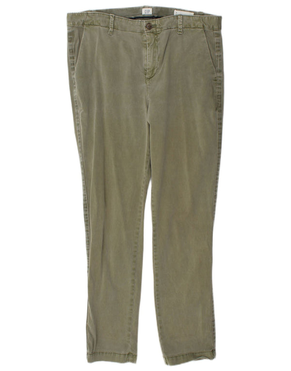 Gap ženske uske chino hlače Girlfriend US 10 Large W34 L29 Zelene
